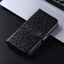 For Samsung Galaxy S24+ 5G Honeycomb Dot Texture Leather Phone Case(Black)
