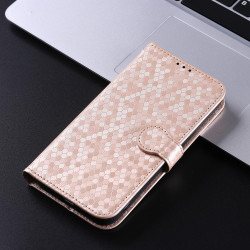For Samsung Galaxy S24+ 5G Honeycomb Dot Texture Leather Phone Case(Gold)