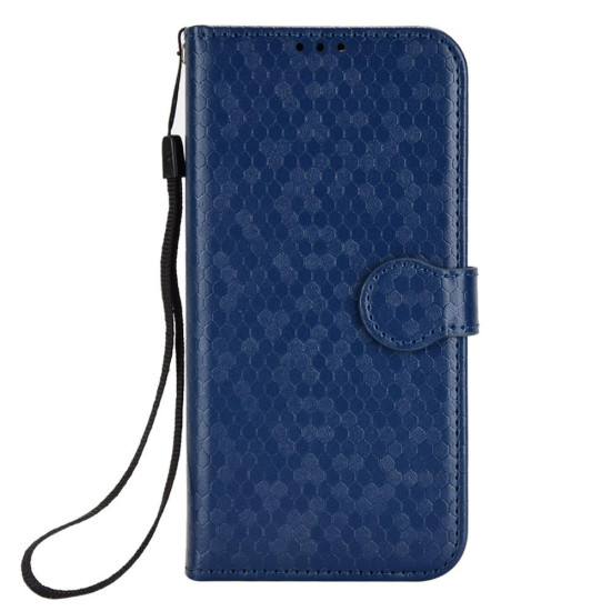 For Samsung Galaxy S24+ 5G Honeycomb Dot Texture Leather Phone Case(Blue)