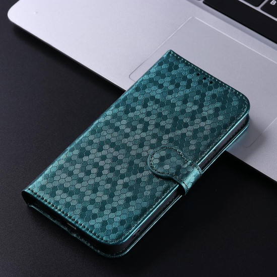 For Samsung Galaxy S24+ 5G Honeycomb Dot Texture Leather Phone Case(Green)