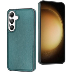 For Samsung Galaxy S24+ 5G Leather Texture Full Coverage Phone Case(Green)