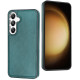 For Samsung Galaxy S24+ 5G Leather Texture Full Coverage Phone Case(Green)