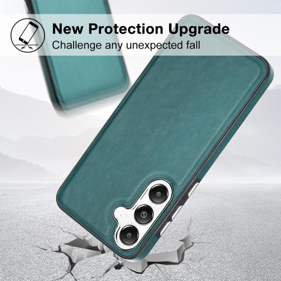 For Samsung Galaxy S24+ 5G Leather Texture Full Coverage Phone Case(Green)