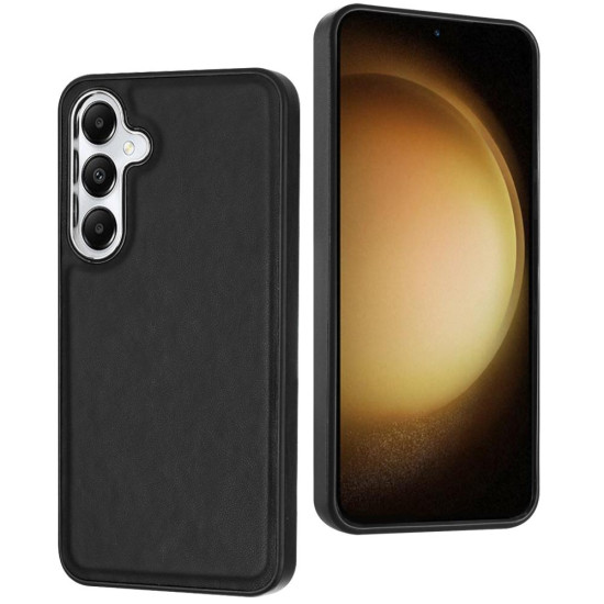 For Samsung Galaxy S24+ 5G Leather Texture Full Coverage Phone Case(Black)