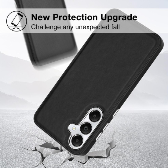 For Samsung Galaxy S24+ 5G Leather Texture Full Coverage Phone Case(Black)