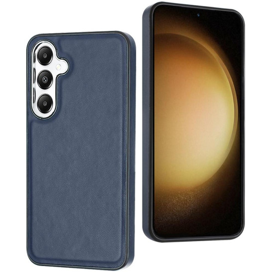For Samsung Galaxy S24+ 5G Leather Texture Full Coverage Phone Case(Blue)