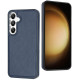 For Samsung Galaxy S24+ 5G Leather Texture Full Coverage Phone Case(Blue)
