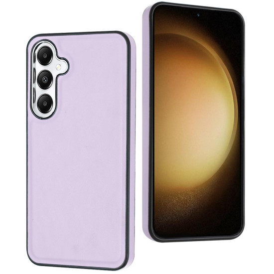 For Samsung Galaxy S24+ 5G Leather Texture Full Coverage Phone Case(Purple)