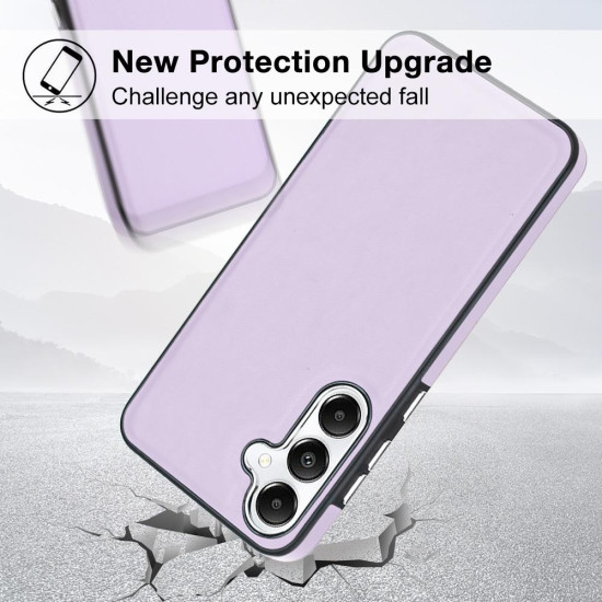 For Samsung Galaxy S24+ 5G Leather Texture Full Coverage Phone Case(Purple)