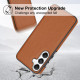 For Samsung Galaxy S24+ 5G Leather Texture Full Coverage Phone Case(Brown)