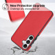For Samsung Galaxy S24+ 5G Leather Texture Full Coverage Phone Case(Red)