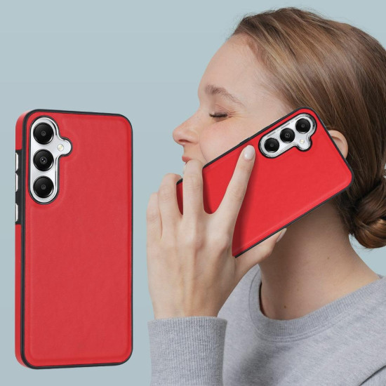 For Samsung Galaxy S24+ 5G Leather Texture Full Coverage Phone Case(Red)
