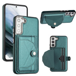 For Samsung Galaxy S23+ Shockproof Leather Phone Case with Card Holder(Green)