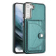For Samsung Galaxy S23+ Shockproof Leather Phone Case with Card Holder(Green)