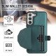 For Samsung Galaxy S23+ Shockproof Leather Phone Case with Card Holder(Green)