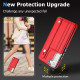 For Samsung Galaxy S23+ Shockproof Leather Phone Case with Wrist Strap(Red)