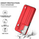 For Samsung Galaxy S23+ Shockproof Leather Phone Case with Wrist Strap(Red)