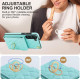 For Samsung Galaxy S24+ 5G Rhombic Texture Card Bag Phone Case with Long Lanyard(Mint Green)