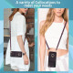 For Samsung Galaxy S24+ 5G Rhombic Texture Card Bag Phone Case with Long Lanyard(Wine Red)