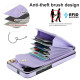 For Samsung Galaxy S24+ 5G Rhombic Texture Card Bag Phone Case with Long Lanyard(Light Purple)