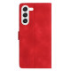 For Samsung Galaxy S24+ 5G Flower Butterfly Embossing Pattern Leather Phone Case(Red)