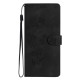For Samsung Galaxy S24+ 5G Flower Butterfly Embossing Pattern Leather Phone Case(Black)