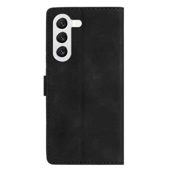 For Samsung Galaxy S24+ 5G Flower Butterfly Embossing Pattern Leather Phone Case(Black)