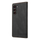 For Samsung Galaxy S24+ 5G Skin Feel Anti-theft Brush Horizontal Flip Leather Case with Holder(Black)
