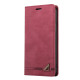 For Samsung Galaxy S24+ 5G Skin Feel Anti-theft Brush Horizontal Flip Leather Case with Holder(Wine Red)
