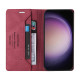 For Samsung Galaxy S24+ 5G Skin Feel Anti-theft Brush Horizontal Flip Leather Case with Holder(Wine Red)