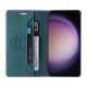 For Samsung Galaxy S24+ 5G Skin Feel Anti-theft Brush Horizontal Flip Leather Case with Holder(Blue)