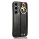 For Samsung Galaxy S24+ 5G Wristband Leather Back Phone Case(Black)