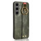 For Samsung Galaxy S24+ 5G Wristband Leather Back Phone Case(Green)