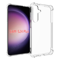 For Samsung Galaxy S24+ 5G Shockproof Non-slip Thickening TPU Phone Case(Transparent)