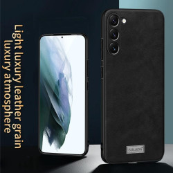 For Samsung Galaxy S24+ 5G SULADA Shockproof TPU Hybrid Handmade Leather Phone Case(Black)