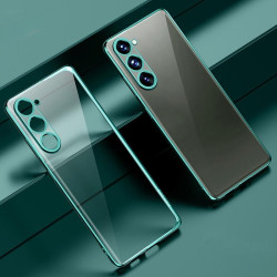 For Samsung Galaxy S23+ 5G SULADA Shockproof Plating TPU Transparent Phone Case(Green)