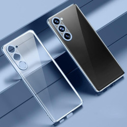 For Samsung Galaxy S23+ 5G SULADA Shockproof Plating TPU Transparent Phone Case(New Blue)