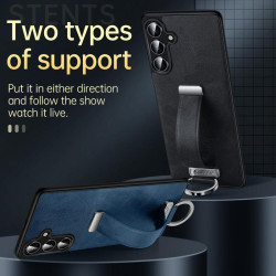 For Samsung Galaxy S24+ 5G SULADA PC Hybrid Leather Texture Skin Feel Shockproof Phone Case(Brown)