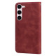 For Samsung Galaxy S24+ Frosted Business Magnetic Horizontal Flip PU Phone Case(Brown)