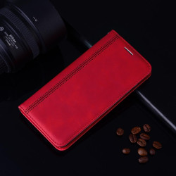 For Samsung Galaxy S24+ Frosted Business Magnetic Horizontal Flip PU Phone Case(Red)