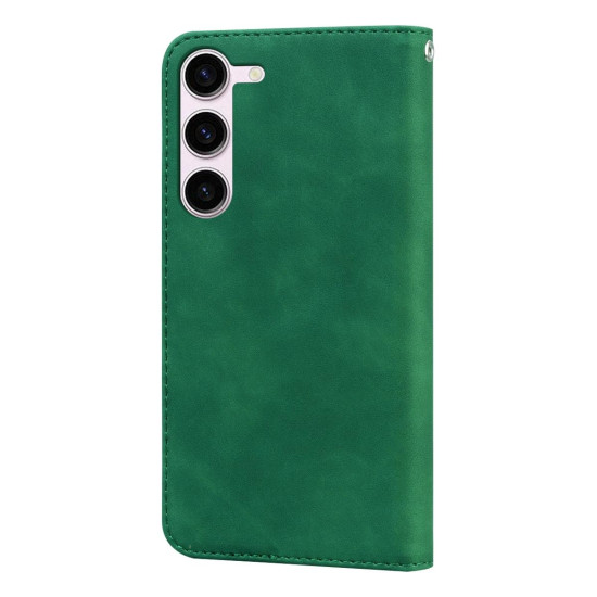 For Samsung Galaxy S24+ Frosted Business Magnetic Horizontal Flip PU Phone Case(Green)