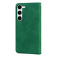 For Samsung Galaxy S24+ Frosted Business Magnetic Horizontal Flip PU Phone Case(Green)