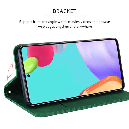 For Samsung Galaxy S24+ Frosted Business Magnetic Horizontal Flip PU Phone Case(Green)
