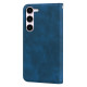 For Samsung Galaxy S24+ Frosted Business Magnetic Horizontal Flip PU Phone Case(Blue)