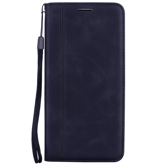 For Samsung Galaxy S24+ Frosted Business Magnetic Horizontal Flip PU Phone Case(Black)