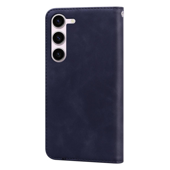 For Samsung Galaxy S24+ Frosted Business Magnetic Horizontal Flip PU Phone Case(Black)