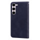 For Samsung Galaxy S24+ Frosted Business Magnetic Horizontal Flip PU Phone Case(Black)