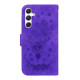 For Samsung Galaxy S24+ 5G Butterfly Rose Embossed Leather Phone Case(Purple)