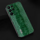 For Samsung Galaxy S23 5G ABEEL Genuine Leather Weilai Series Phone Case(Green)