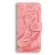 For Samsung Galaxy S24+ 5G Tiger Embossing Pattern Flip Leather Phone Case(Pink)